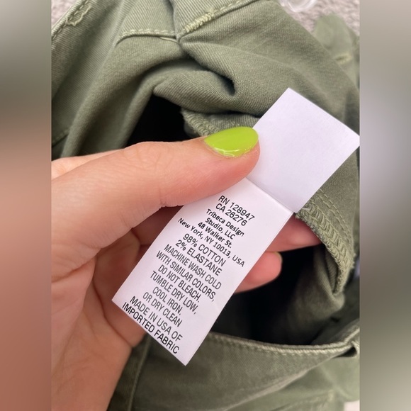 Nili Lotan Cropped Military Jogger Pants in Camo Green Size 0 - Picture 9 of 9